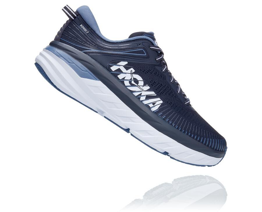 Zapatillas Running Hoka One One Hombre - Bondi 7 - Azul Marino - GRT249318